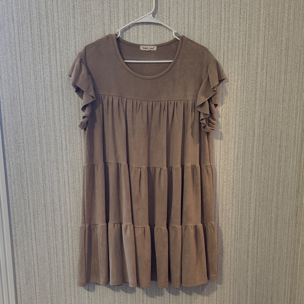 Indigo Soul Brown Tiered Dress